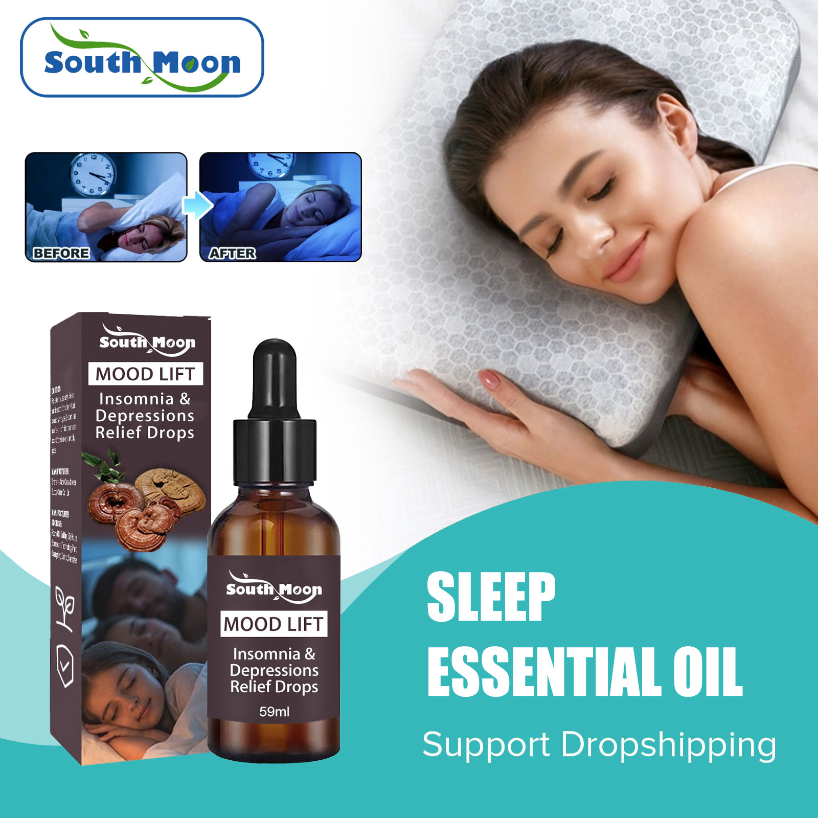 Lavender Pillow Spray - Lua do sul alívio da insônia