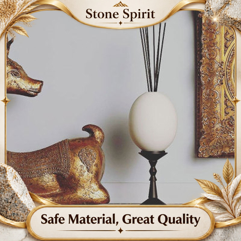 In Home Fragrance Products - Ornamento Geométrico de Cerâmica Branca Simples