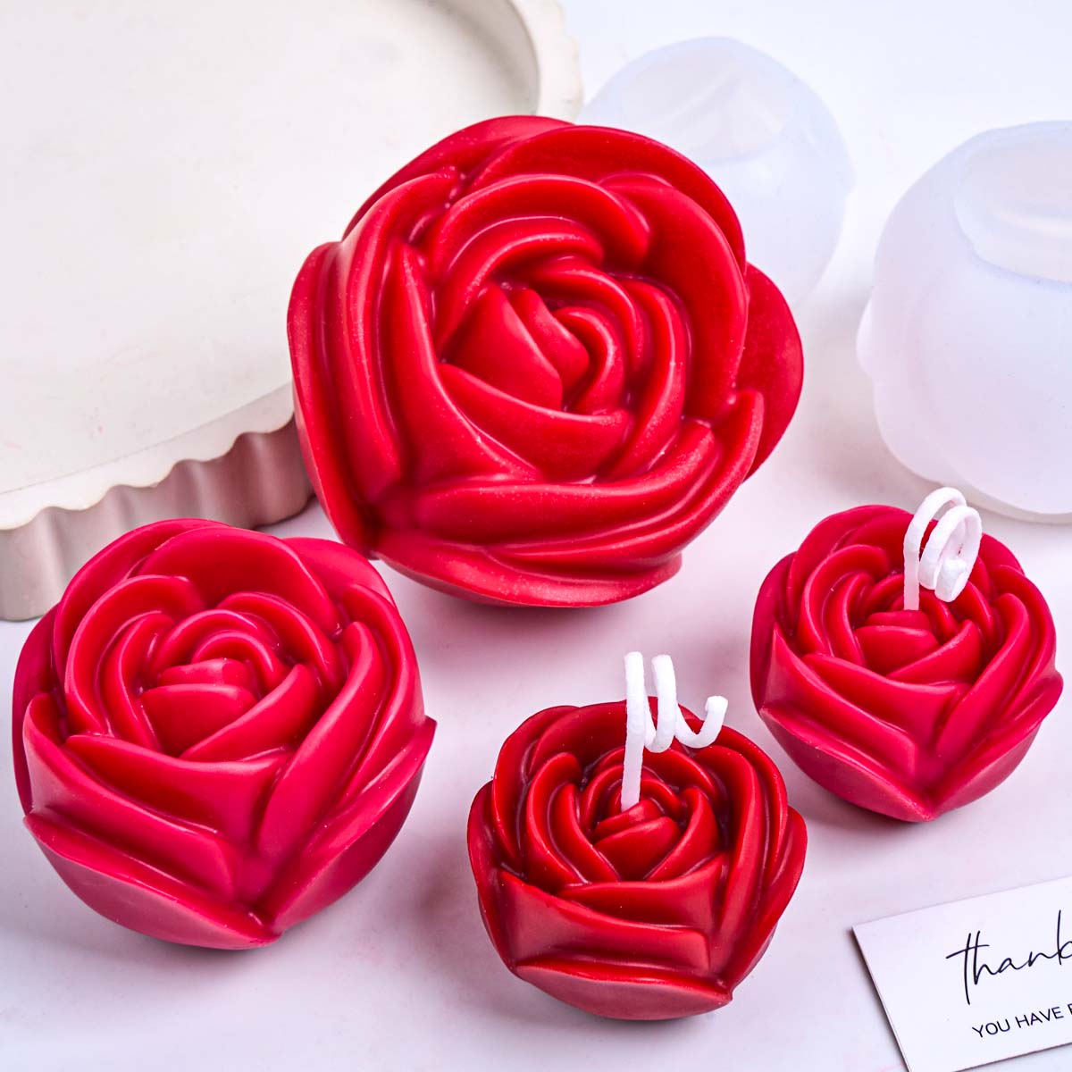 Molde de vela de silicone em f - Home Fragrance Rose avaliação e preço